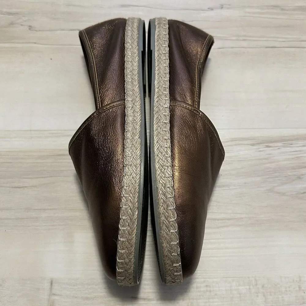 Charleston Shoe Co. Dunes Slip On Bronze‎ Size 10 Espadrille New